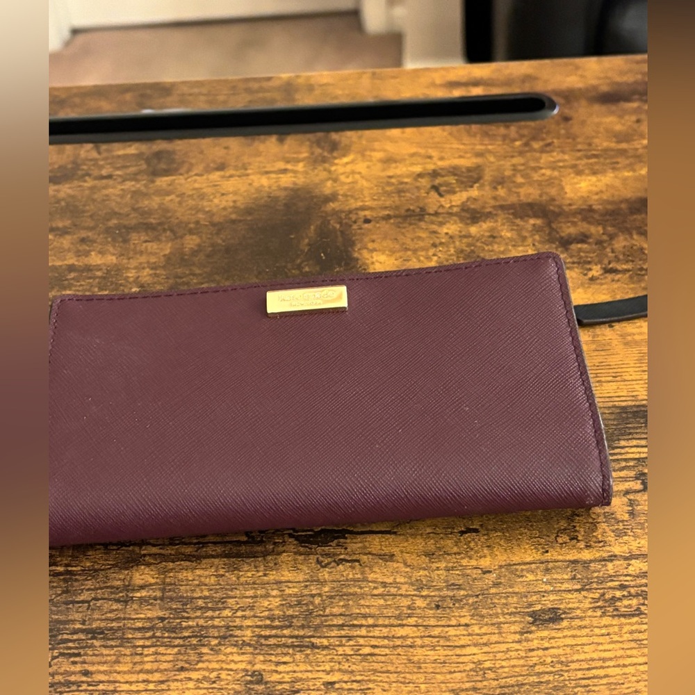 Kate Spade Deep Maroon Leather Wallet.  New with tags.